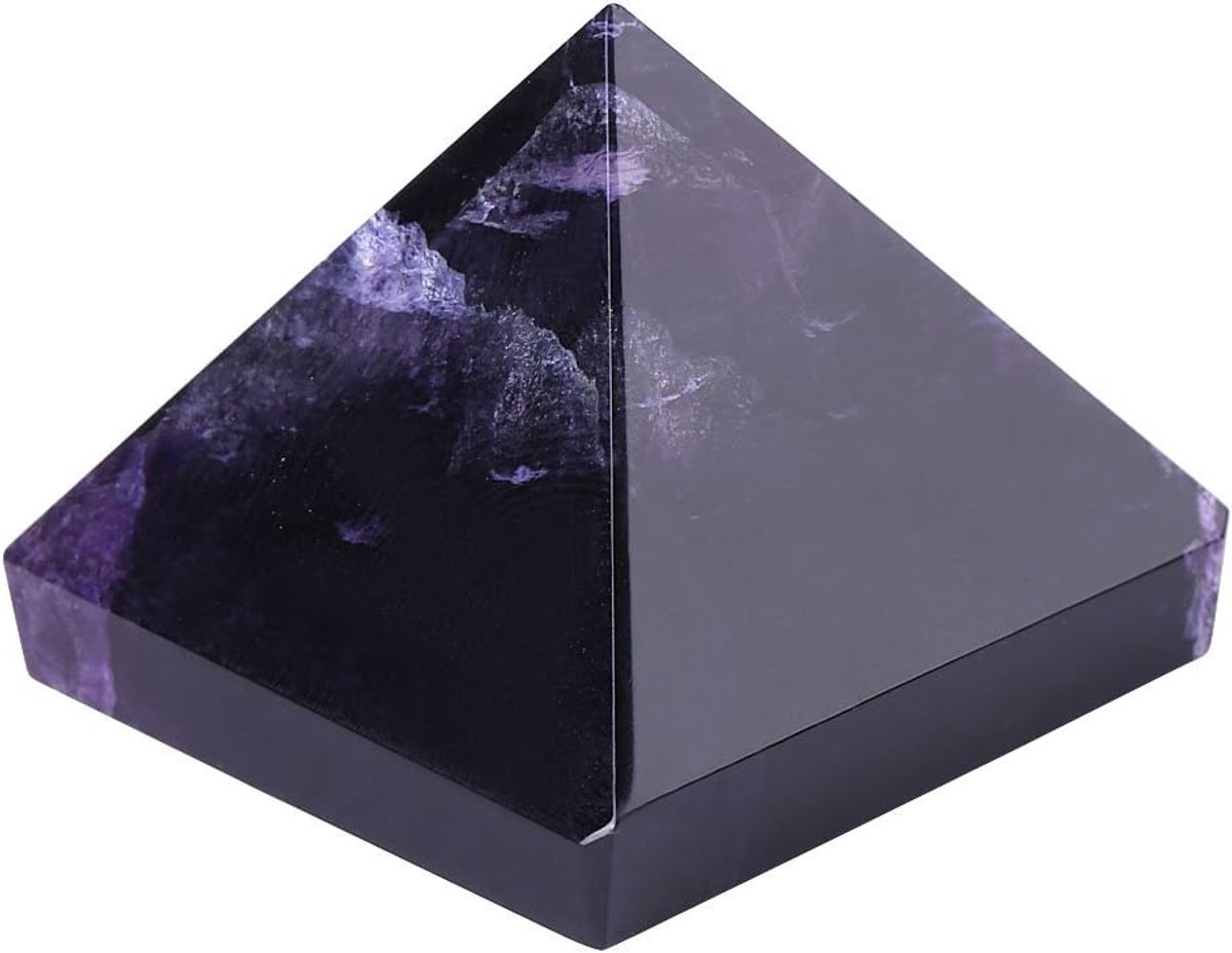 piramide, paarse kristal piramide figuur, Egyptische piramide figuur model, Feng Shui handwerk piramides