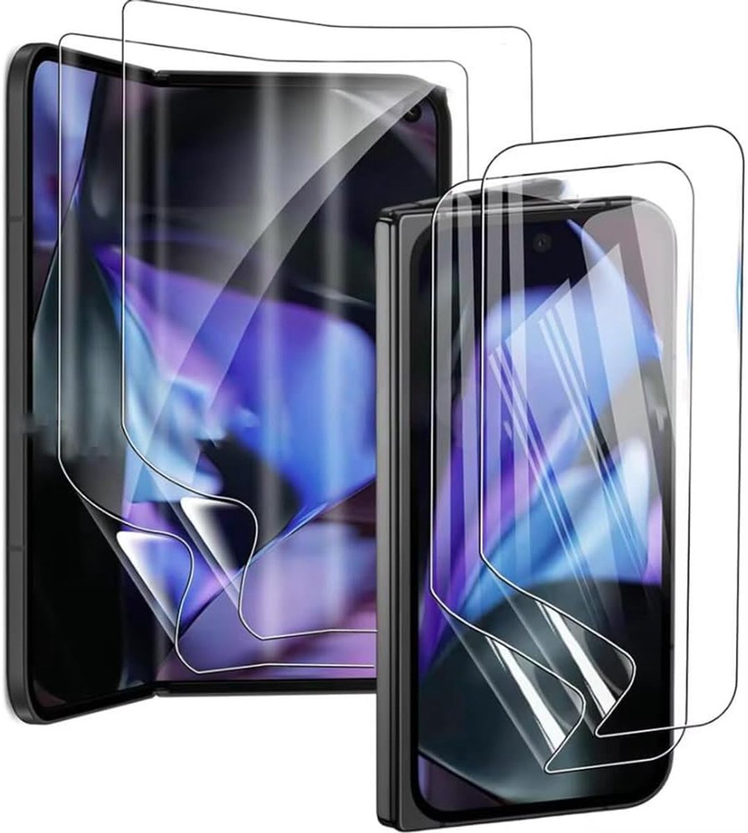 [2 stuks hydrogel displaybeschermfolie voor Google Pixel 10 Pro Fold, [hoge gevoeligheid] [flexibele film] [ultra transparant] [anti-kras] zachte TPU-displaybescherming