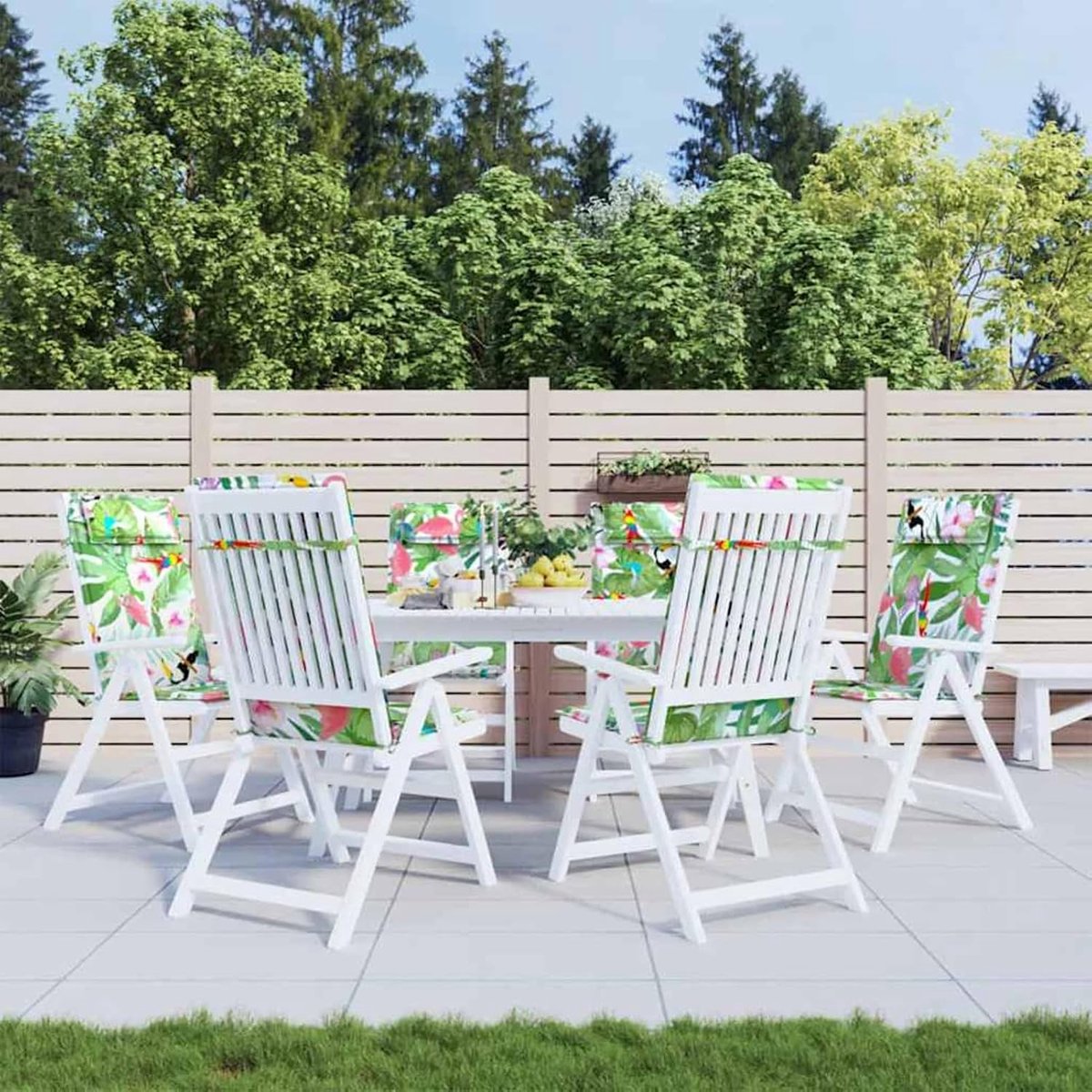 Zitkussens met hoge rugleuning, 6 stuks, meerkleurig Oxford-weefsel, zitkussen palletenbank, kussenvulling voor EU-pallets, tuin, woonkamer, keukenbank, café361927
