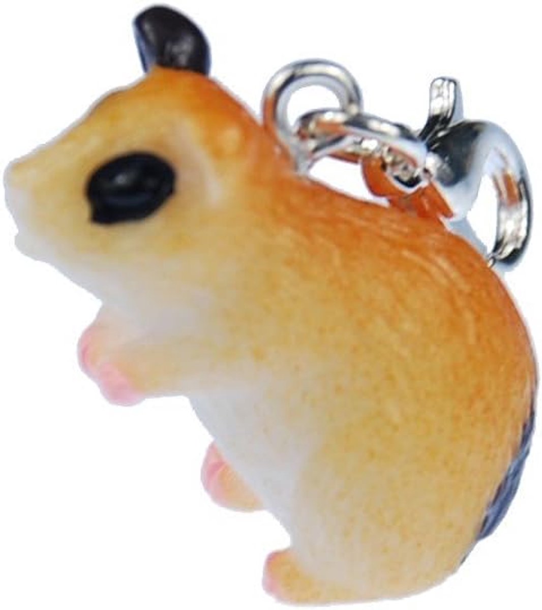 Hamster Charm hanger bedelhanger huisdier hamster gevlekt