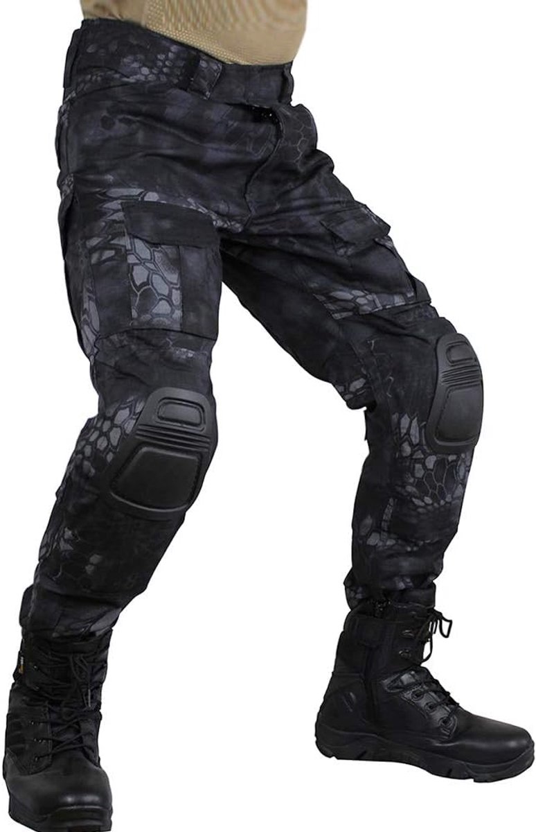 tactiekbroek voor heren Multi-pockets Militaire camouflage Outdoor Airsoft Combat-jachtbroek met kniebeschermers