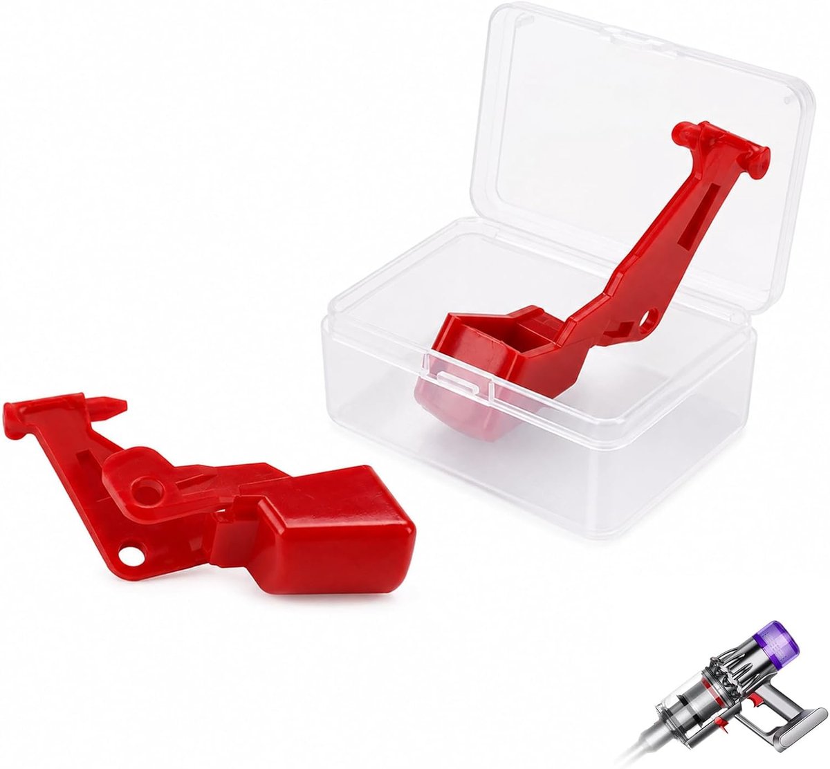 Set van 2 ontspanningsknoppen voor Dyson, vervangbare trekkerknop voor Dyson V10 V11 stofzuiger, versterkte activeringsschakelaar, compatibel met modellen SV12 SV14, duurzame vervanging