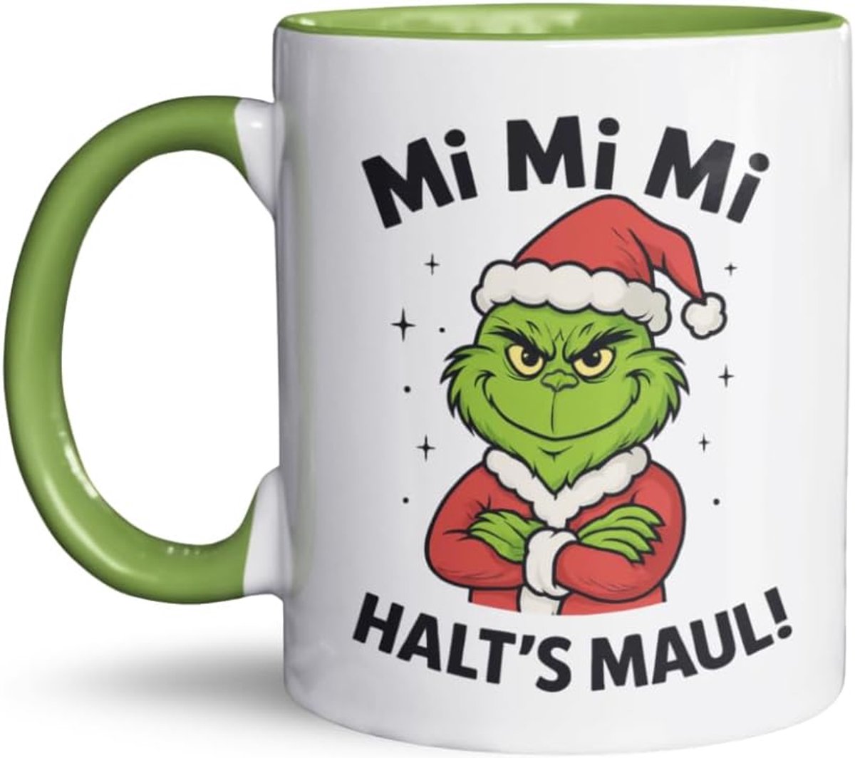 Funny Mug – I Just Took a DNA Test, Turns Out I’m 100% That Grinch – Cute Holiday Coffee Cup – Novelty Xmas Gift for Men, Women, Friends, Coworkers - Ceramic 330ml/11oz