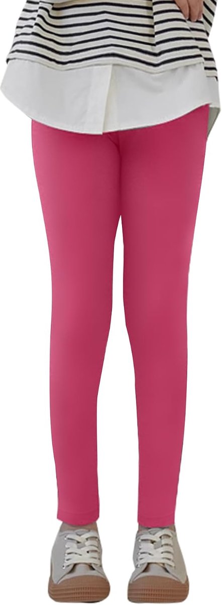 2708 Sportlegging voor meisjes, katoen, comfortabele dansbroek, elastische fitnessbroek, basic voor kinderen, 1 stuk