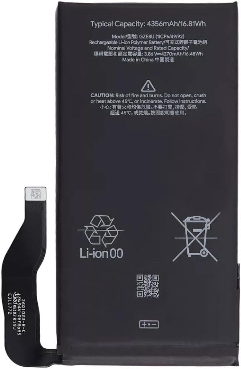 Vervangende batterij voor Google Pixel 7-4356mAh - identieke kwaliteit als model GZE8U
