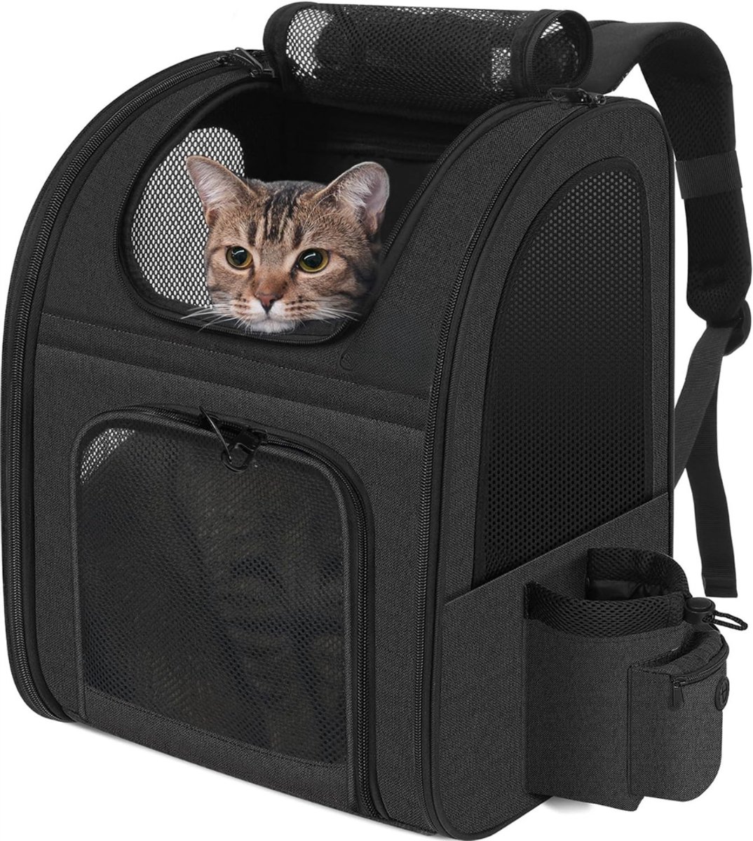 Kavo ®- Hondenrugzak - Tot 5 kg - Huisdierenrugzak - Huisdier TranKavoorttas - Zwart - 43cm x 28cm x 34cm
