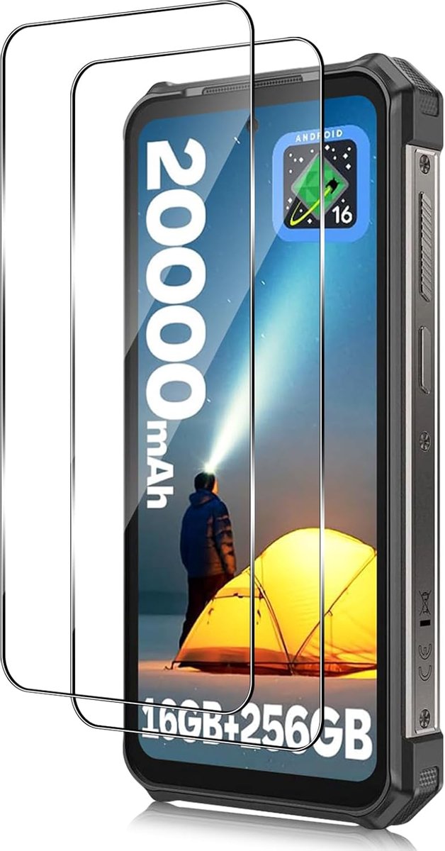 Beschermfolie voor Ulefone RugKing 5 Pro 4G pantserglas, 9H-hardheid, displaybeschermfolie van 0,33 mm, ultra-heldere folie, krasbestendig veiligheidsglas, anti-luchtbellen, displaybescherming
