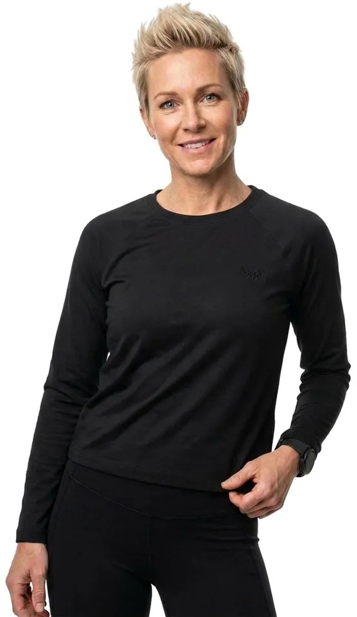 Superdry Essential Logo Longsleeve Top Dames Sweaters Zwart