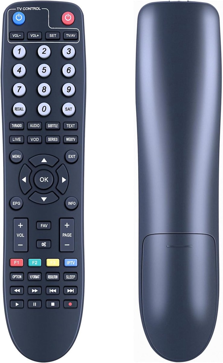 Vervangende afstandsbediening, compatibel met Xsarius Sniper V | Sniper X 4K Linux OTT Media Streamer IPTV Box HDOTT265 - Linux Full HD - H.265