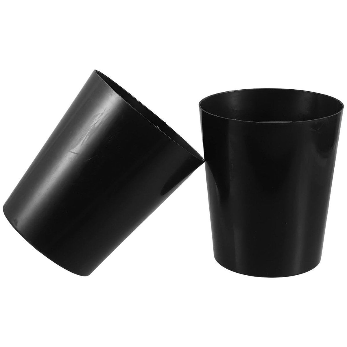 2 Stuks Auto Afvalbak Binnenemmer Duurzaam Plastic Ronde Vuilnisbak voor Auto Vrachtwagen Kantoor Eenvoudig Schoon Te Maken Achterbank Zwart