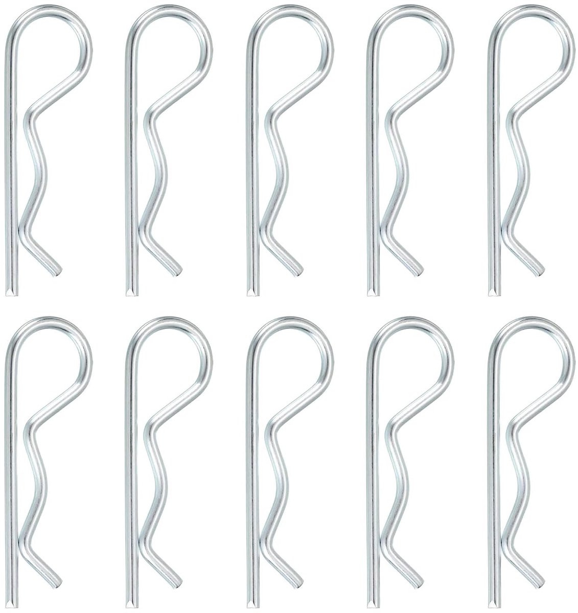10 stuks 3×75mm verzinkt verenstaal