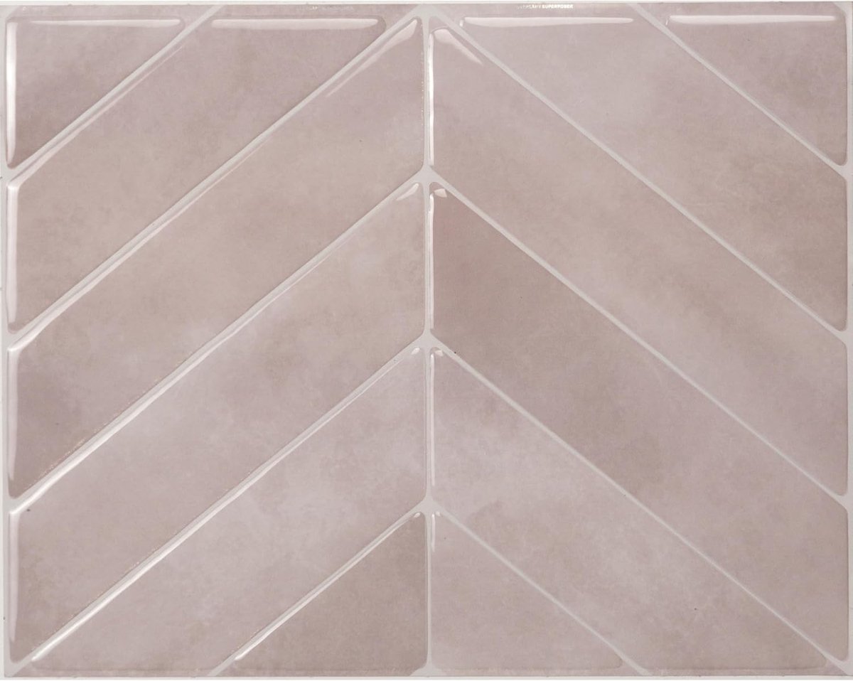 Tiles Plaktegels Zelfklevend, Chevron Aquagroen, 29,02x22,86 cm