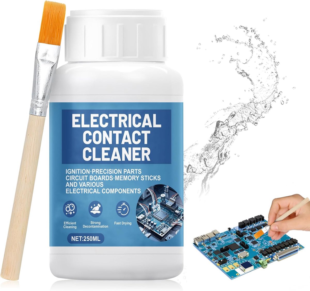 Contactreiniger, spuitbus voor elektronisch contact, sneldrogend, 250 ml