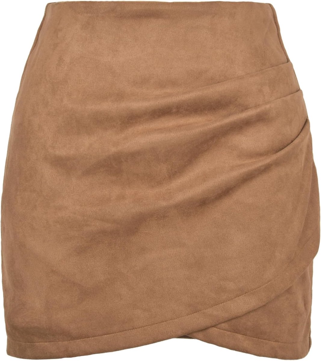 Premium Suede Stretch Hoge Taille Effen Potlood Pak Korte Rok