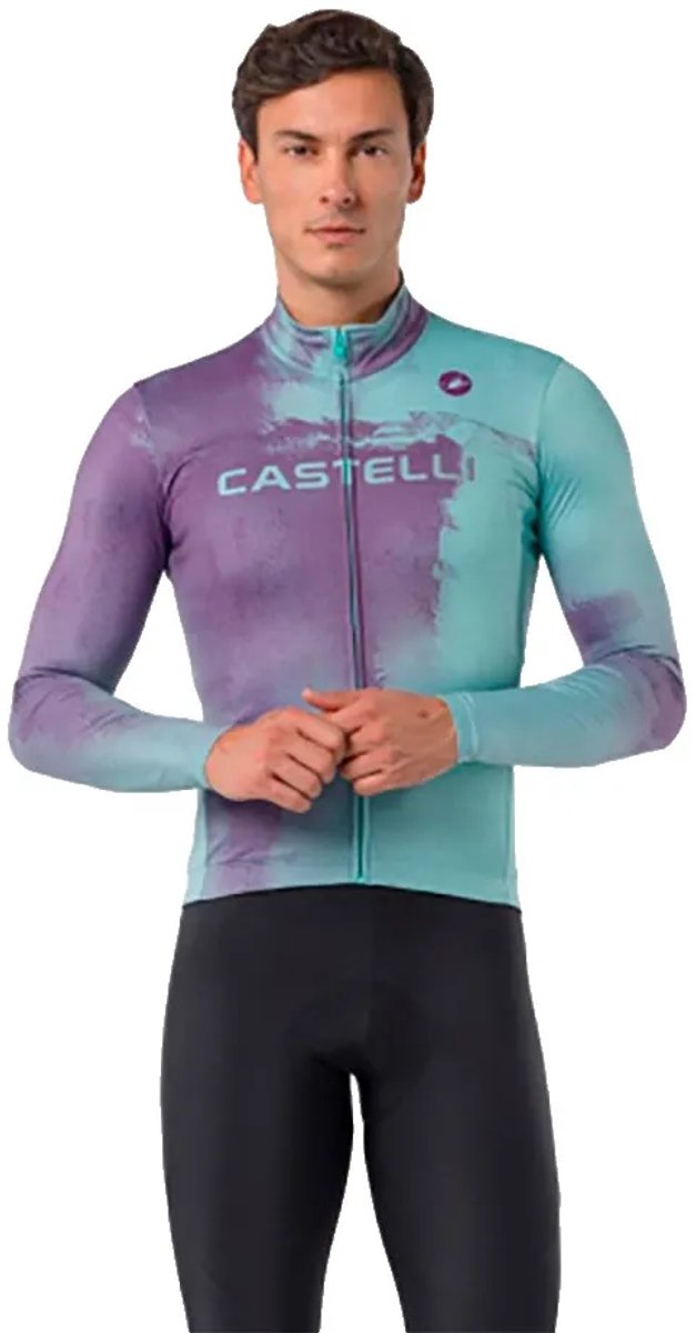 Castelli Nebula Thermal Trui Met Lange Mouwen Blauw,Paars L Man