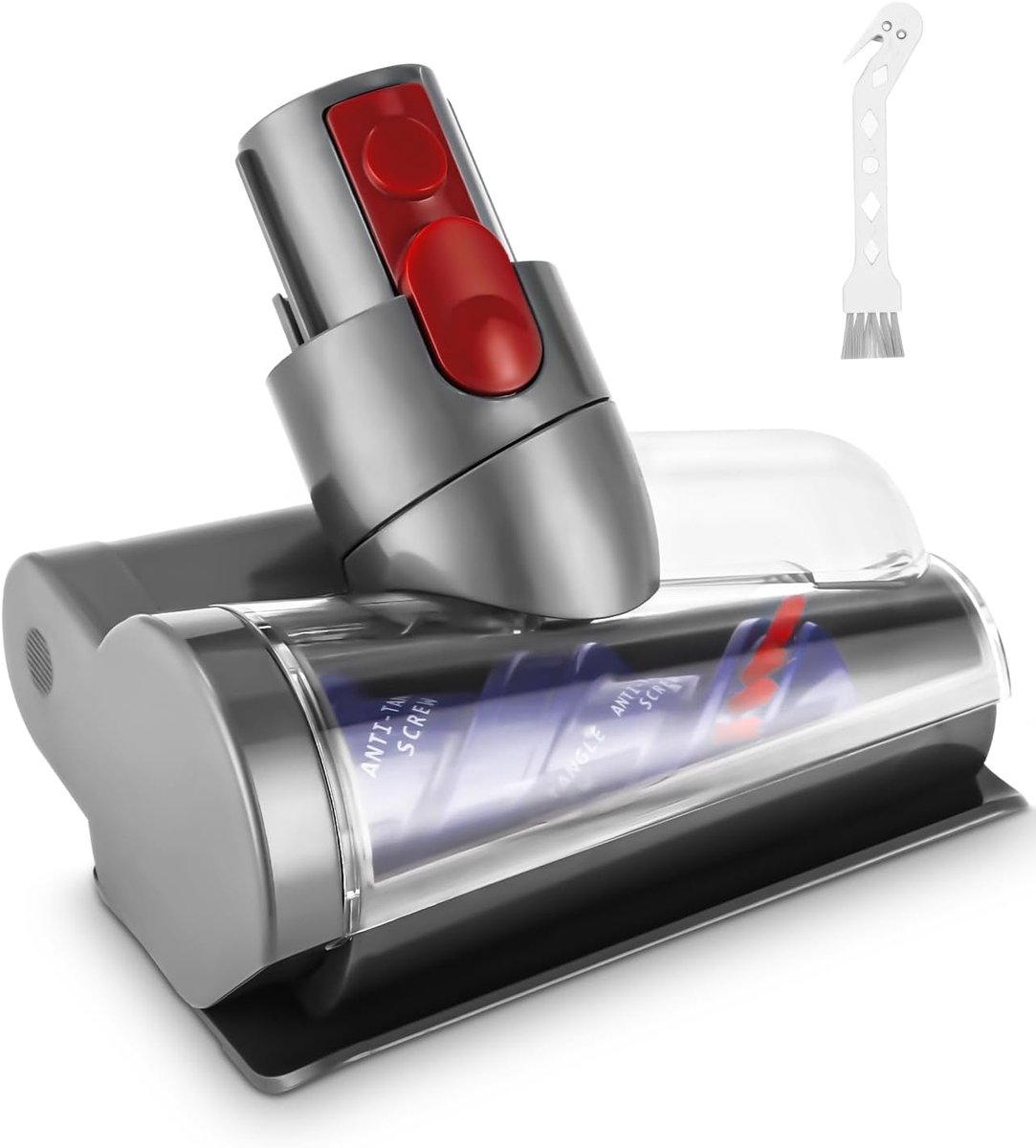 Turbine Nozzle voor Dyson V7.V8.V10.V11.V15 Stofzuigers, Elektrische Matrasborstel Compatibel voor Korte Stapel Tapijten en Harde Vloeren, Ideaal voor het Schoonmaken van Matrassen Grijs