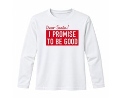 Starry Indigo - KerstKleding / Christmas T-Shirt | kerst cadeau | Dear Santa | Unisex | Wit | Kind 6-7 jaar | Maat 122