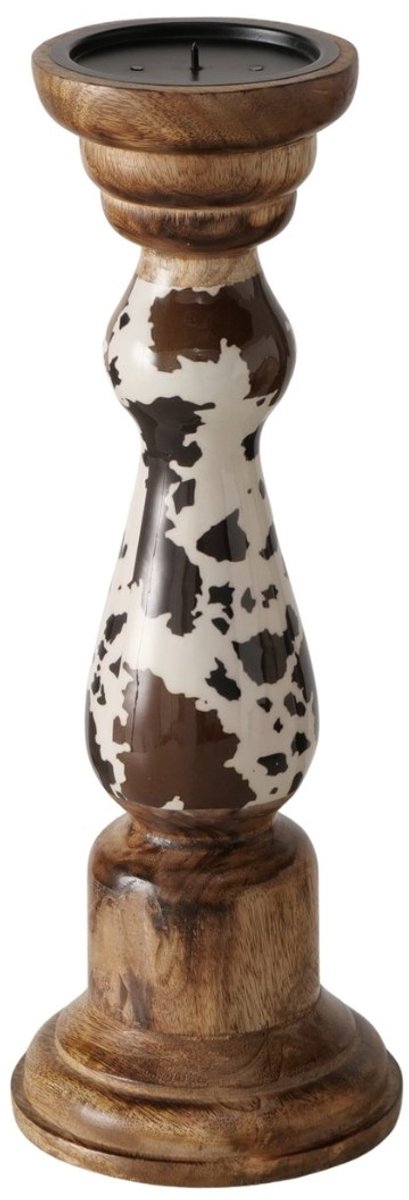 Boltze kandelaar Montana bruin-creme 35 cm mangohout