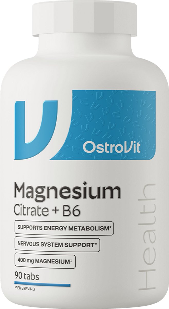 Mineralen - OstroVit Magnesiumcitraat 400 mg + B6 90 tabletten - 90 Tabletten