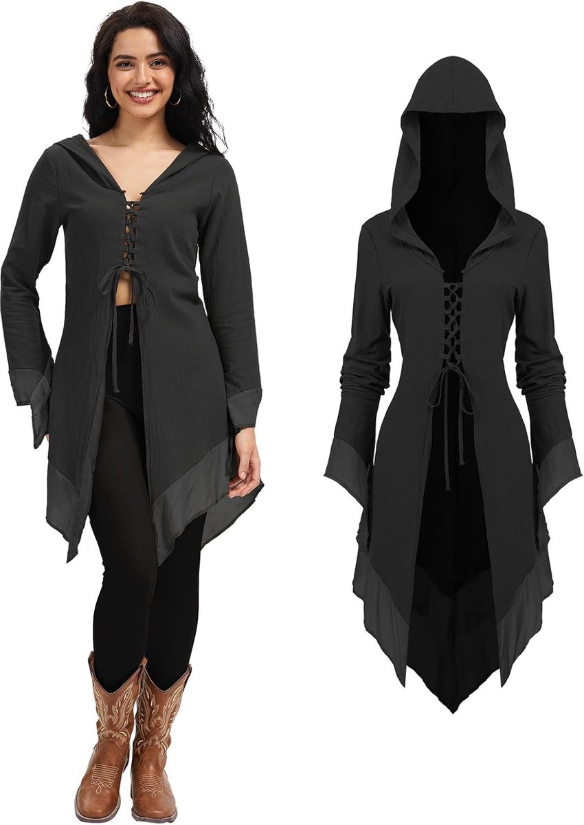kostuum met trompetmouwen voor dames, traditionele Ierse jurk, renaissance, gothic, retro kostuum, voor Halloween, carnaval, Victoriaans cosplay