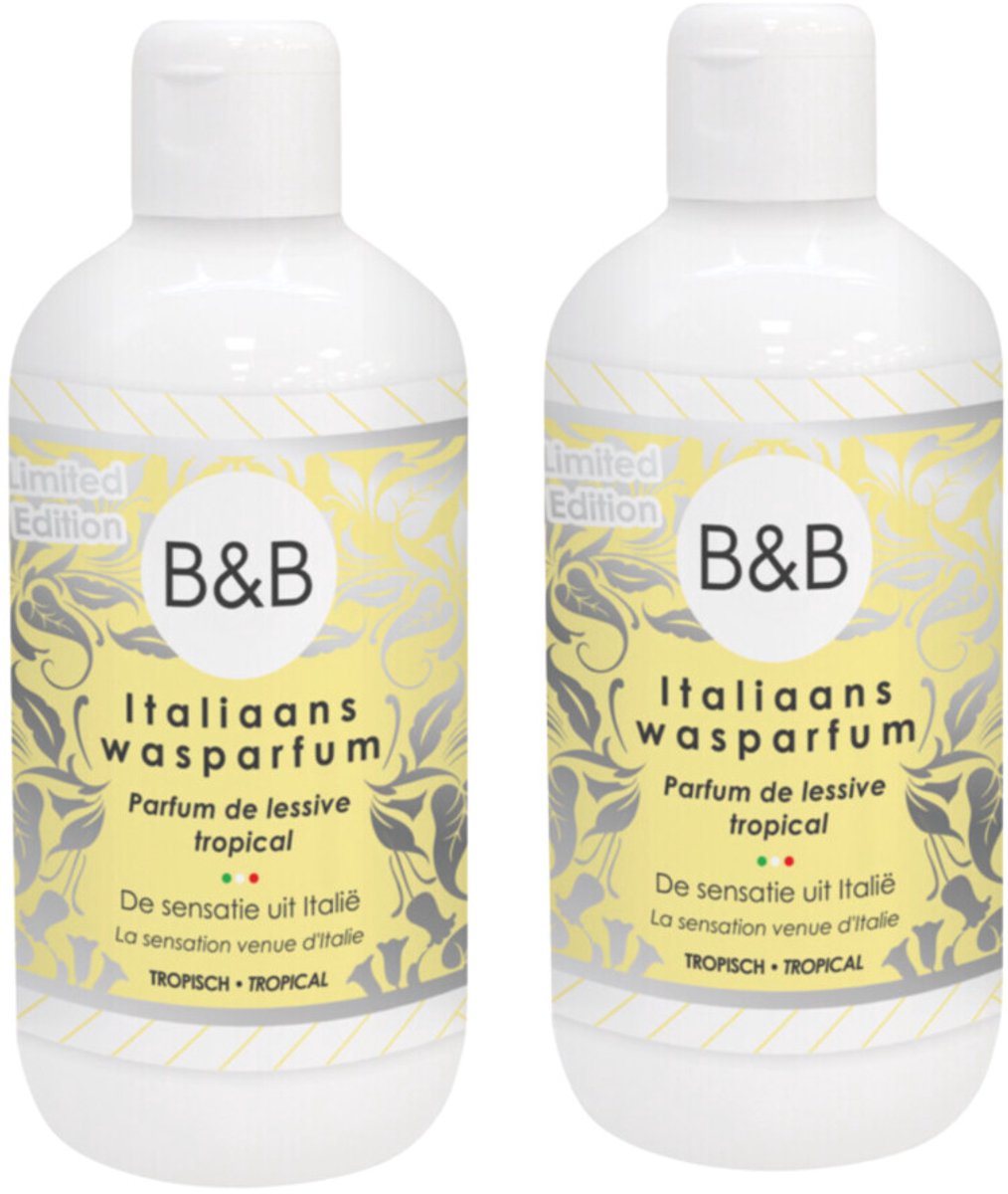B&B Italiaanse Wasparfum - Limited Edition Tropical - 2 x 250 ml - Voordeelverpakking
