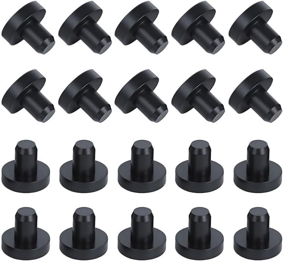 20 stuks siliconen gaatjes (zwart)