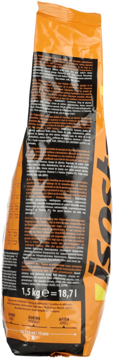 Isostar Energiedranken - Hydrate&Perform - Ecopack - Sinaasappel - 1,5 kg van Merkloos — afbeelding 2