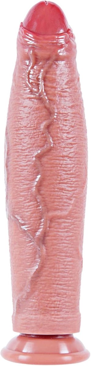 Realistische kleine onbesneden dildo van 21,5 cm,dubbel-dichtheid siliconen,5,4cm dik,met voorhuid dildo,grote zuignap,compacte maar brede G-spot stimulator,unisex,anaal seksspeelgoed voor volwassenen