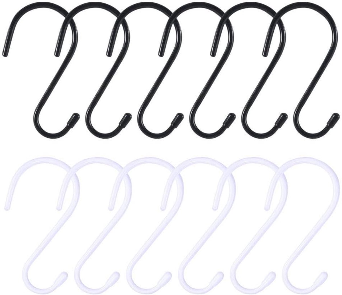 6 stuks S-vormige haken, metalen haken, kledinghaken, keukenhaken, pothaken, woonaccessoires
