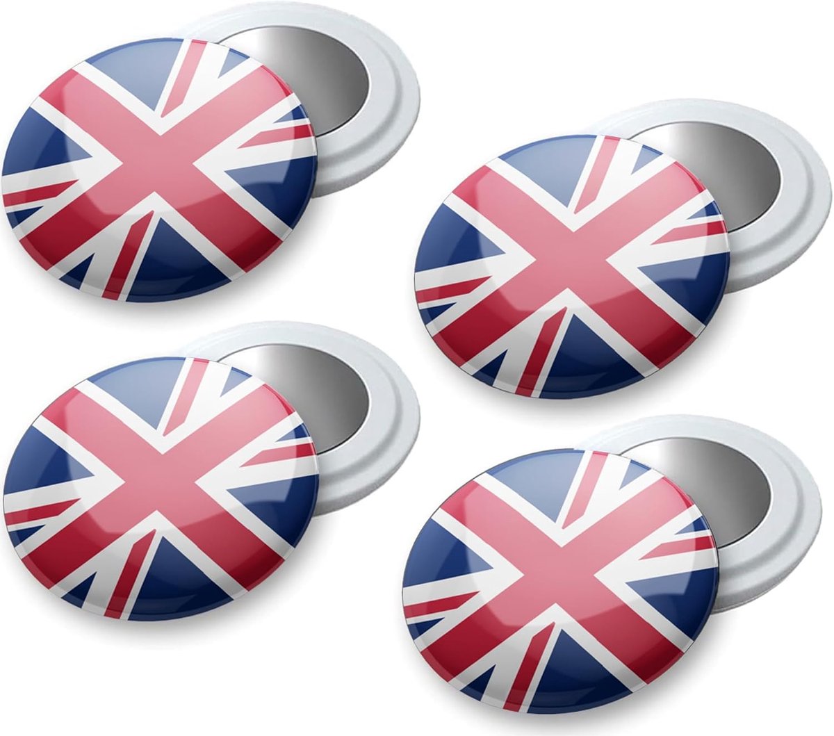 4 Bib Magnets for Runners 18 mm zonder Spelden met Vlaggen