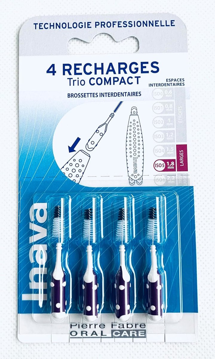 Inava Trio 4 brush heads Trio Compact - Size: ISO5 1,8mm - ShopVlot