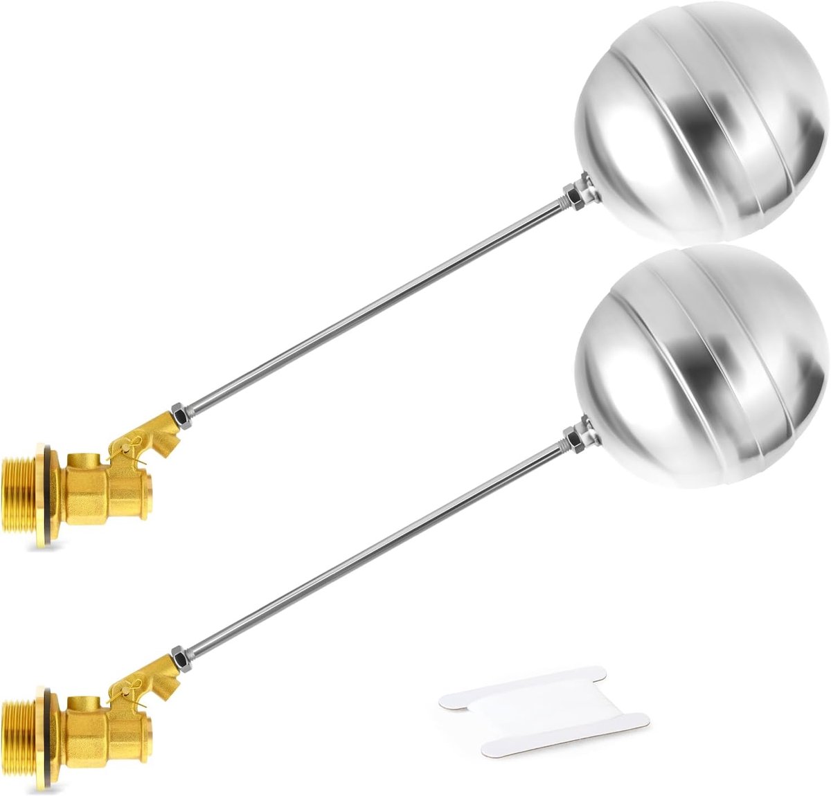 2pcs 304 Stainless Steel Float Valve with Socket, 1/2" BSP Automatic Water Level Switch for Tanks and Pools - ShopVlot