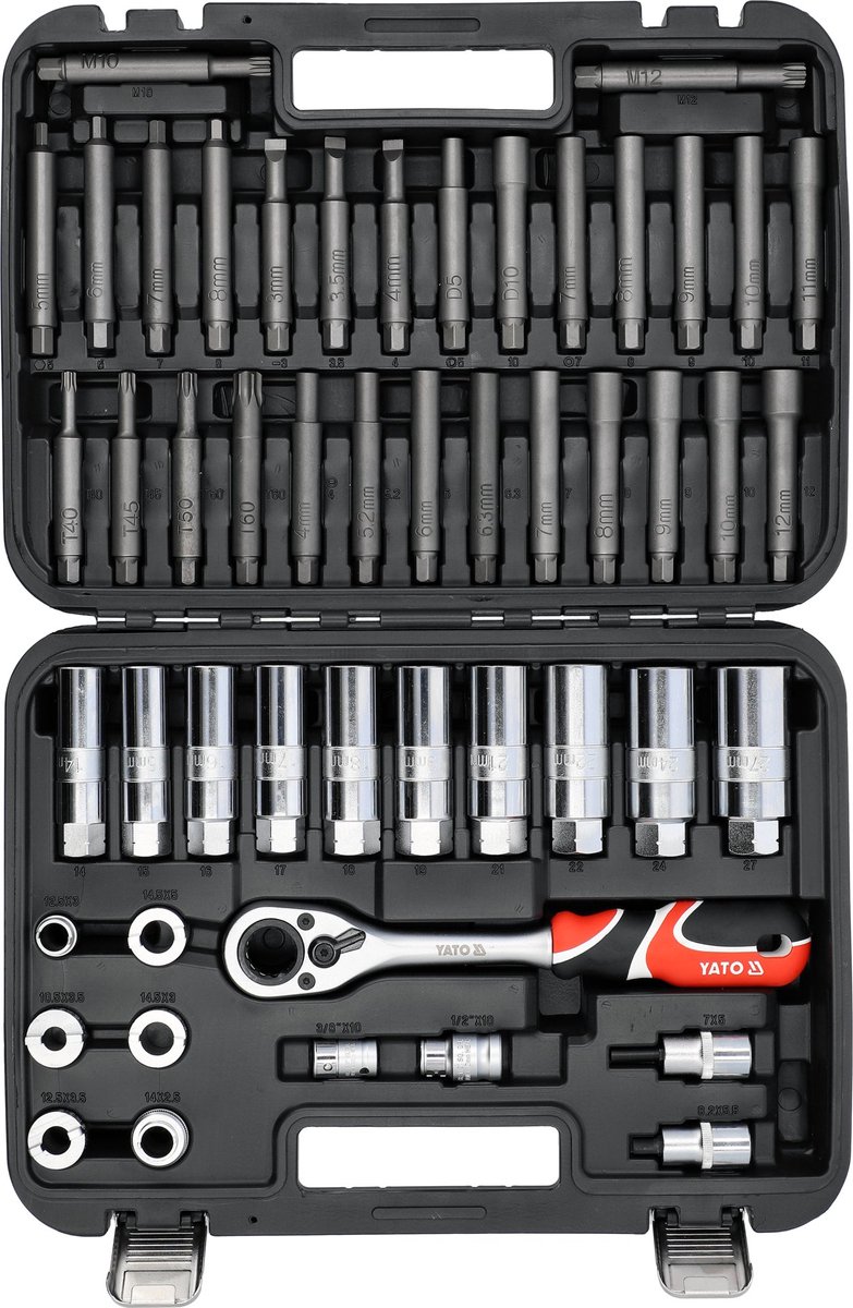 YATO YT-06212 Veerpoot & Amortiseur Demontage Set - 50-Delig - Universeel - CrMo / S2 / CrV Staal - In Koffer