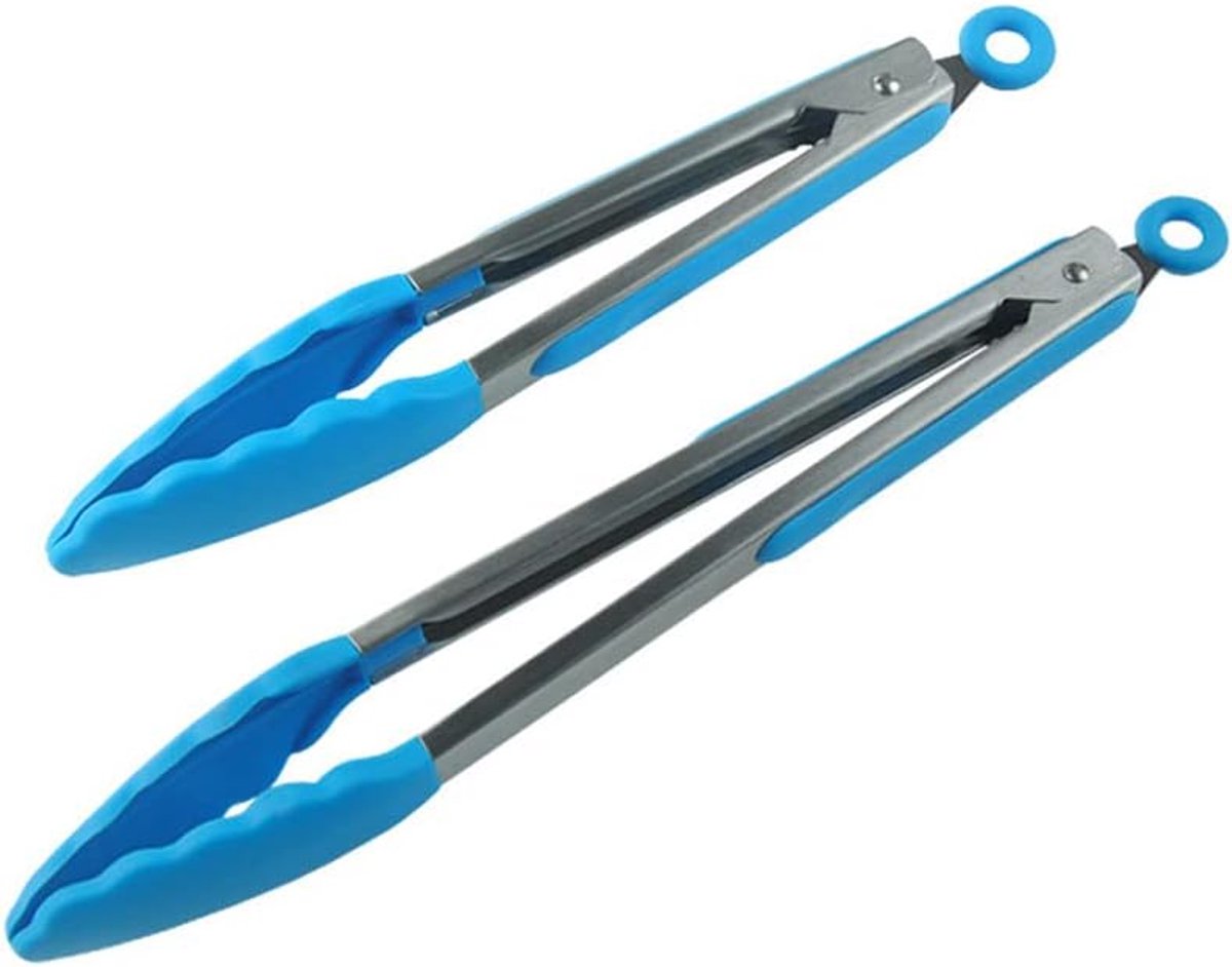Keukenpincetten set van 2 maten 9 inch en 12 inch - non-stick roestvrij staal - ergonomisch ontwerp - ShopVlot