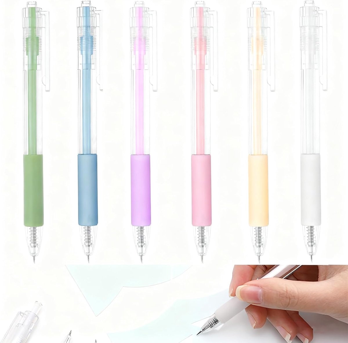 Set van 6 intrekbare precisiesnijders, snijpen, scrapbooking, veilig, voor doe-het-zelf en creatieve vrije tijd - ShopVlot