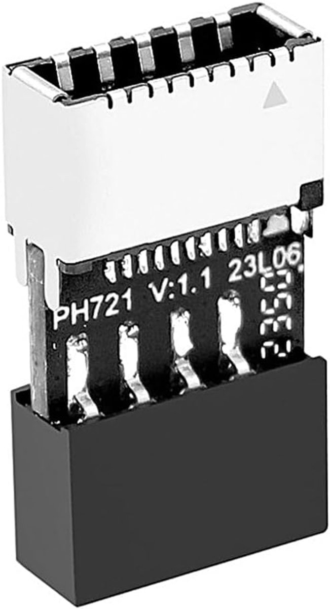 USB 3.1 front paneel adapter - Type E naar USB 2.0 9 pin - verlengstuk voor moederbord - eenvoudig aansluiten - ShopVlot