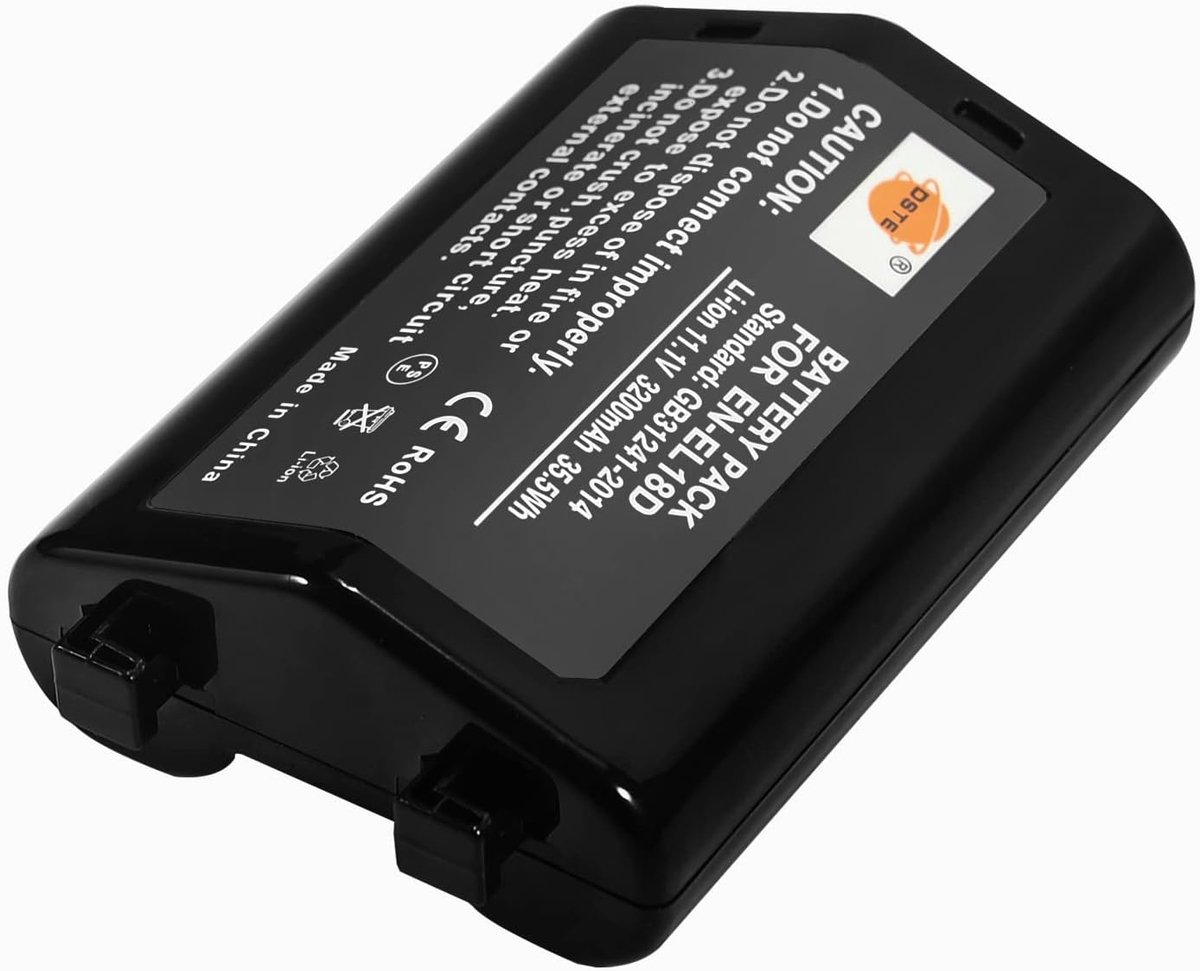 DSTE Electron EN-EL18 ENEL18 Battery Compatible with Nikon D4, D4S, D5, D6, Z9, D800, D850 - ShopVlot