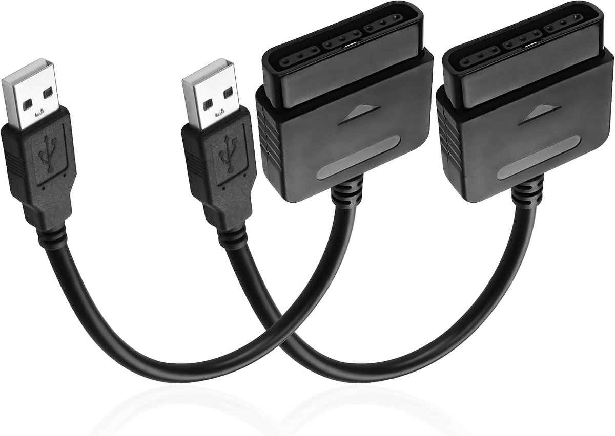 MEIRIYFA PS2 Controller to USB Adapter, Converter Cable, Compatible with PS2/PS3 Controller, Gamepad to PS3/PC - ShopVlot