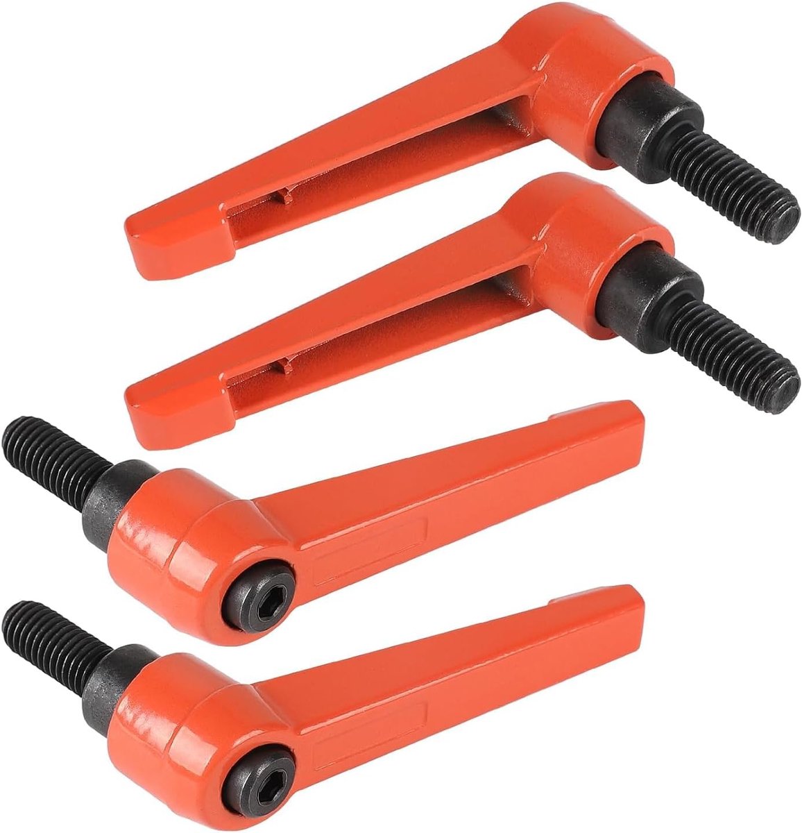 Pack of 4 Clamp Levers, M8 x 20 mm, Adjustable Metal Clamp Handle, Machine Grips, Clamp Lever with External Thread - ShopVlot