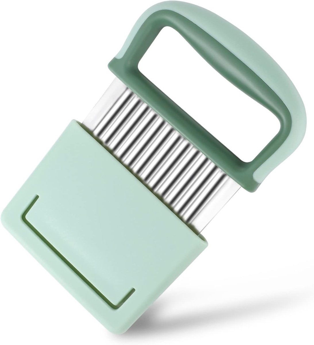 Aardappelgolfmes 9x7 cm - Roestvrij staal - Ergonomische handgreep - Voor groenten en fruit - ShopVlot