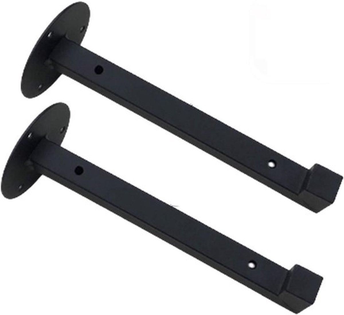 Hardware voor industriële plankdragers - robuuste verborgen planken - zwevende metalen wandgemonteerde ijzeren plankdragers - met schroeven - 2 stuks
