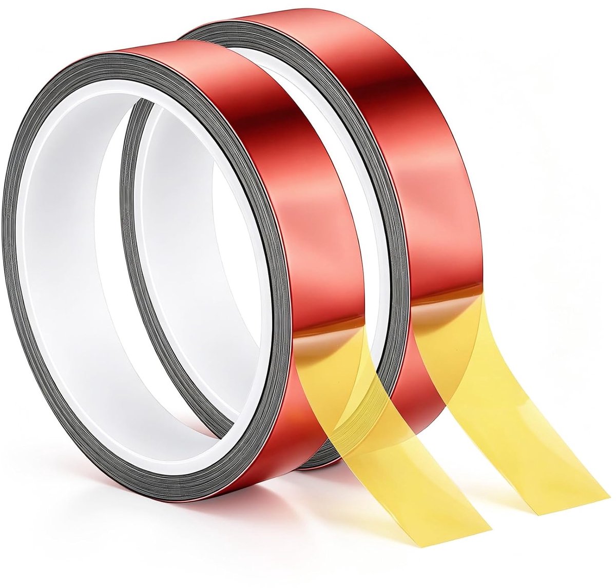 2 rollen 20 mm × 66 m hittebestendig plakband, hoge temperatuurbestendige polyimide elektronische isolatietape voor gebruik bij elektronica, printplaten, thermotransfer voor afdekken en