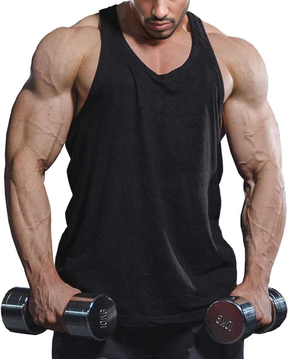 Sportstringer voor heren, tanktop, bodybuilding, workout tank tops voor de sportschool, dagelijkse training, casual T-shirts, sneldrogend