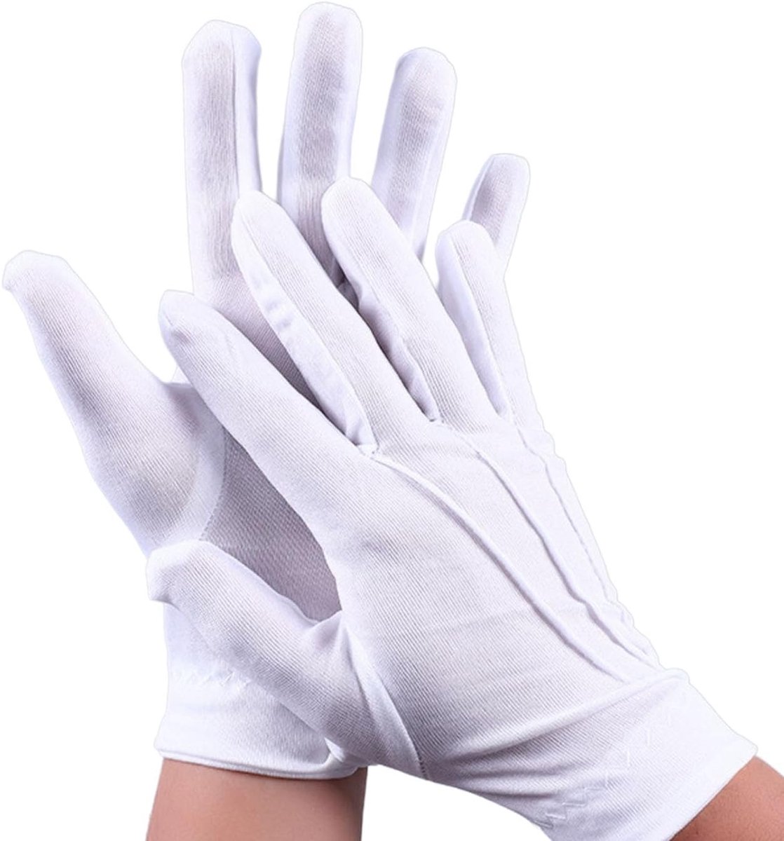 Handschoenen voor neurodermitis, elastische witte handschoenen