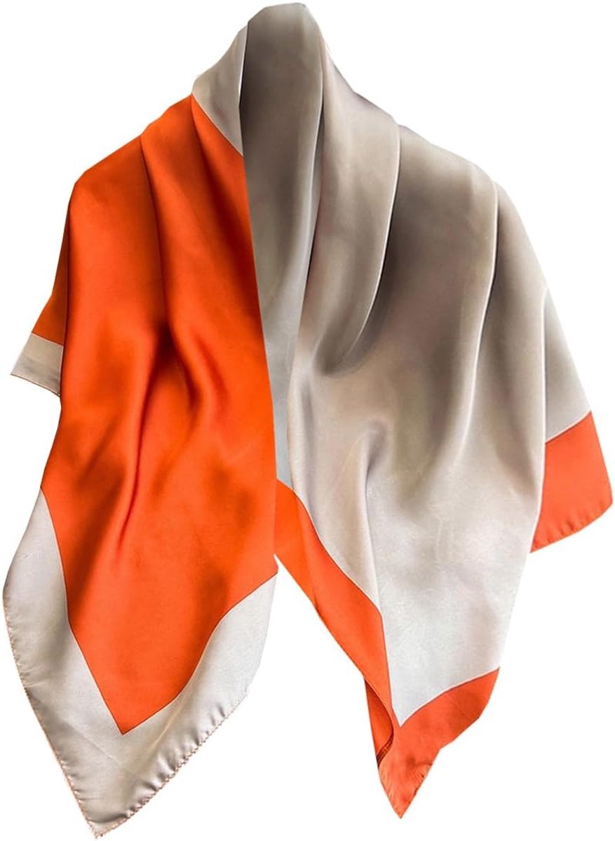 Zijde Als Sjaal Grote Vierkante Satijn Hoofddoek Mode Halsdoeken Sjaals