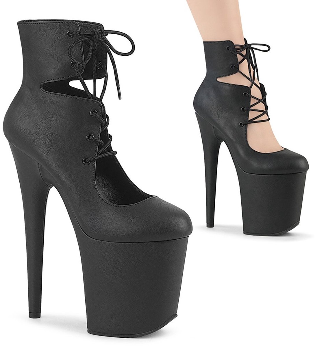 Pleaser - FLAMINGO80022 Plateau Laarzen, Paaldans schoenen - US 5 - 35 Shoes - Zwart