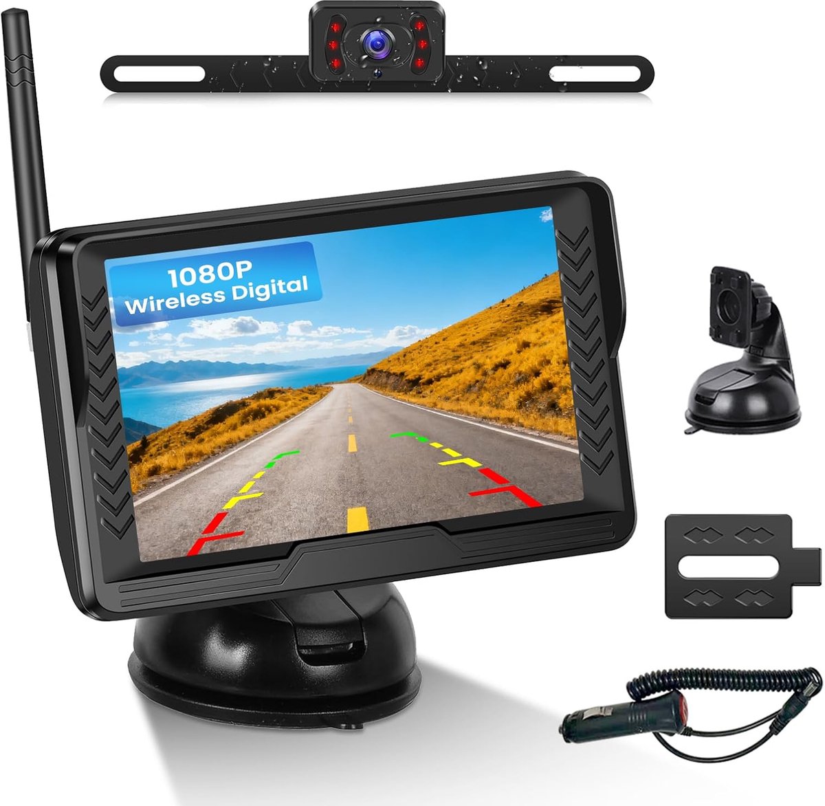 4,3-inch IPS-scherm, draadloze achteruitrijcamera