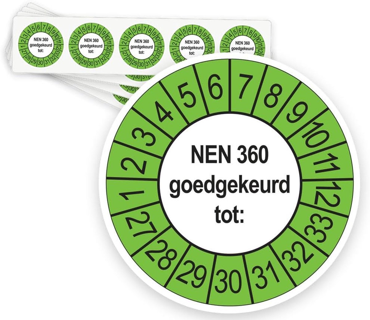 360 Goedgekeurd tot 2027 | 50 stuks, Ø 35 mm | Buiten Groen