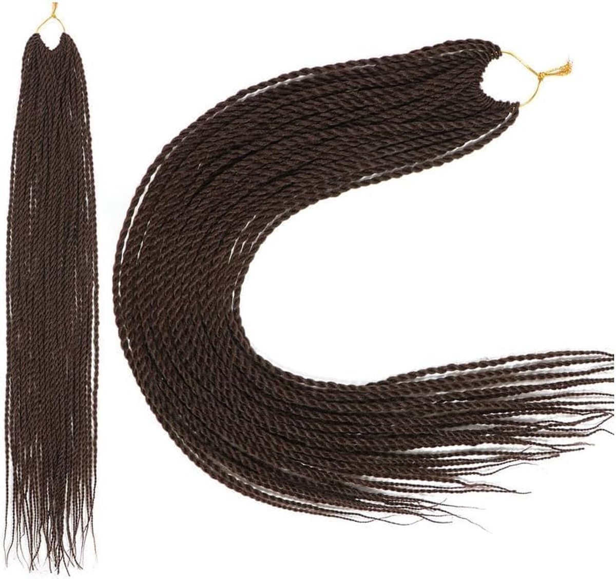 Extensions 60 cm, 20 stuks, single ended kunsthaar, dreads, handgemaakt, synthetische haarverlenging om in te vlechten, dunne vlecht voor hippie, festival, party, cosplay, dames en