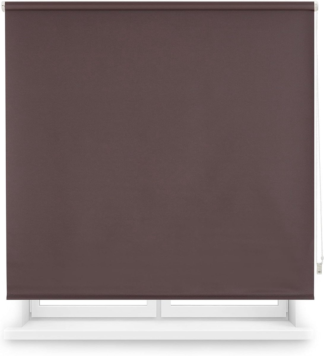 Afmetingen 120 x 230 x 230 cm, stofmaat 117 x 225 cm, effen, donkerbruin, eenvoudige installatie aan muur of plafond